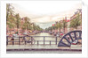 Canal through Amsterdam city by Assaf Frank